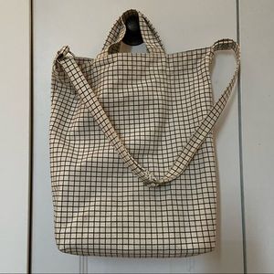 grid print baggu duck bag